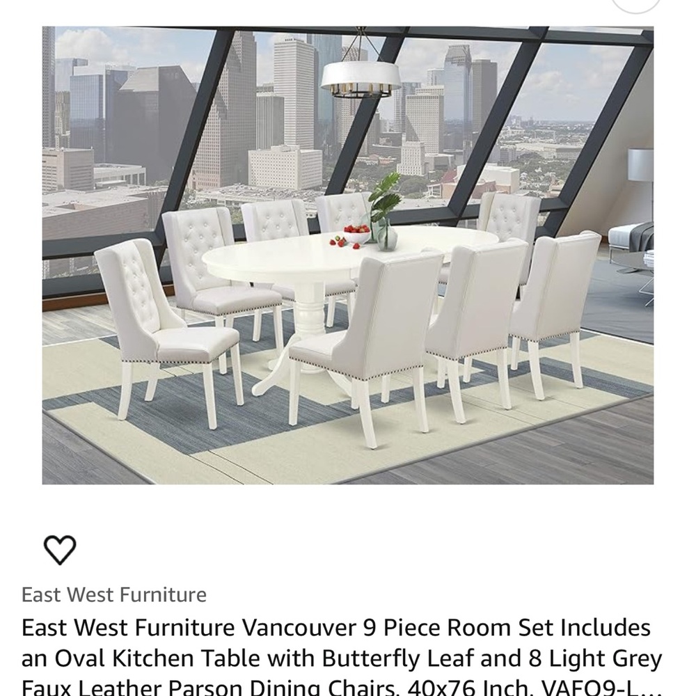 White and Gray Dining Set